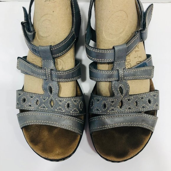 Clarks Clark's Sandals 11 Brown Open Toe Strappy Sling Back Cushioned Shoes - Picture 10 of 10